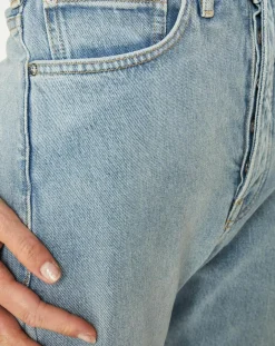 Scotch & Soda Jeans|Jean boyfriend crop det couture bleu clair