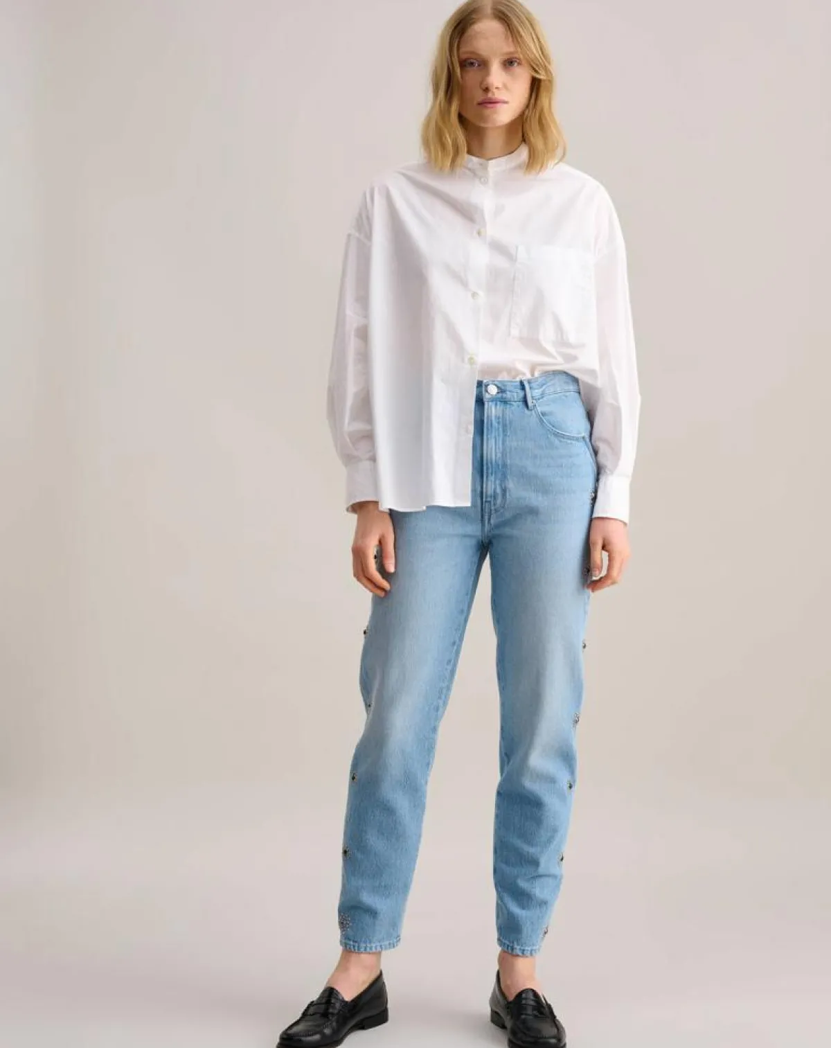 Bellerose Jeans|Jean casual 100% Coton Bio Perkins bleu vintage