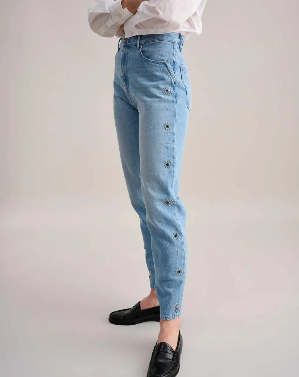 Bellerose Jeans|Jean casual 100% Coton Bio Perkins bleu vintage