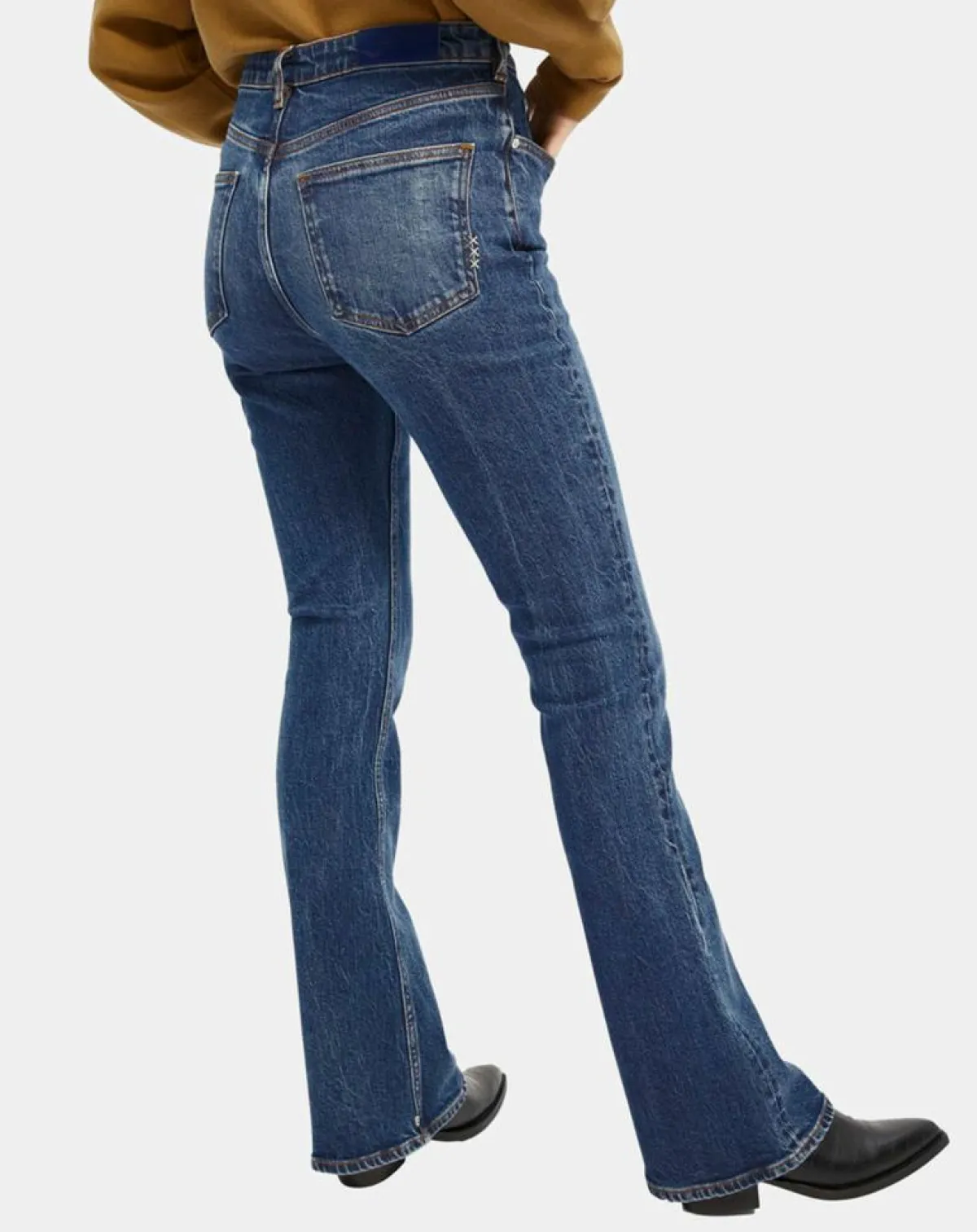 Scotch & Soda Jeans|Jean charm flare taille haute bleu moyen