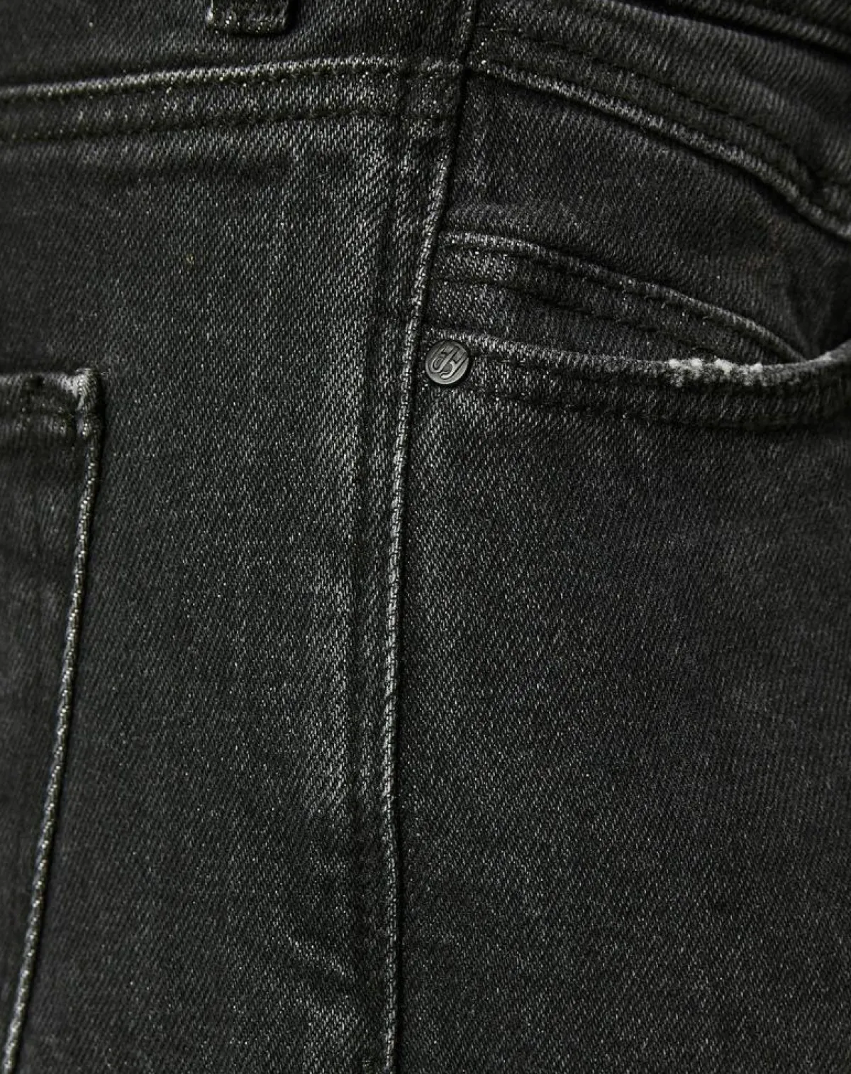 Esprit Jeans|Jean court authentique en coton biologique Slim gris moyen