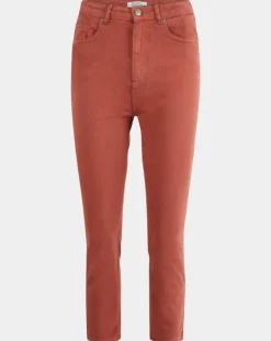 Galeries Lafayette Jeans|Jean délavé en Toile de coton 7/8 marron