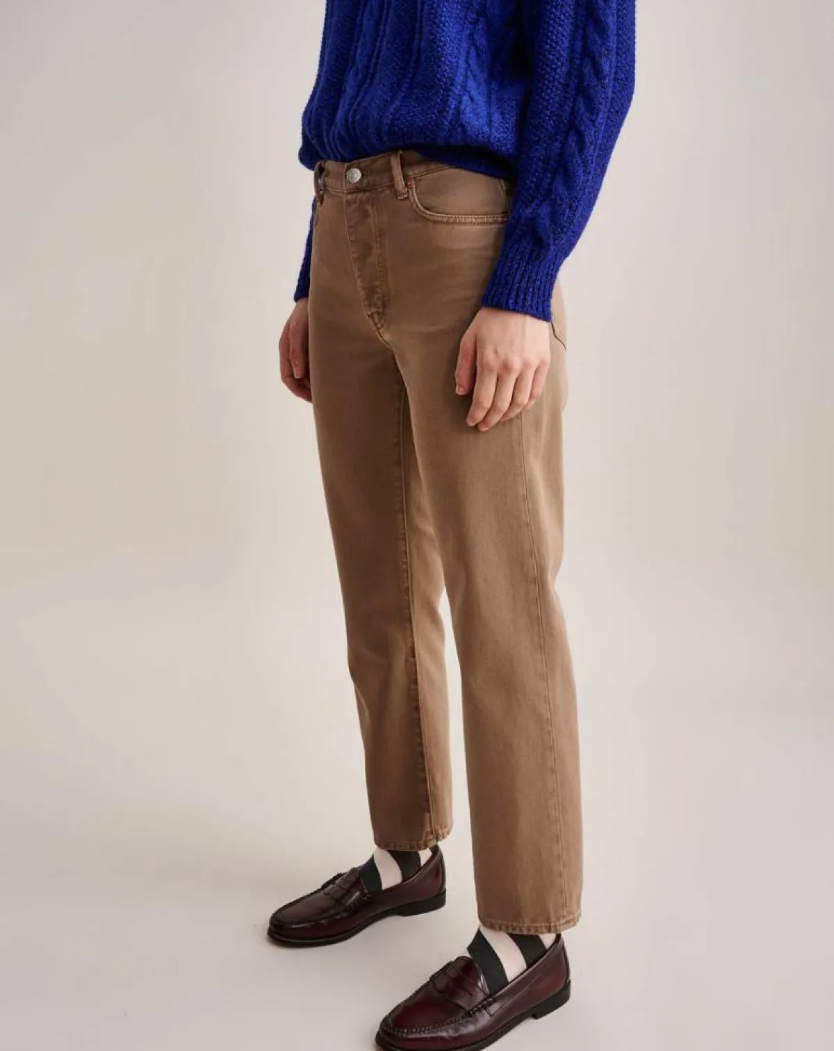 Bellerose Jeans|Jean droit 100% Coton Bio Popeye praline