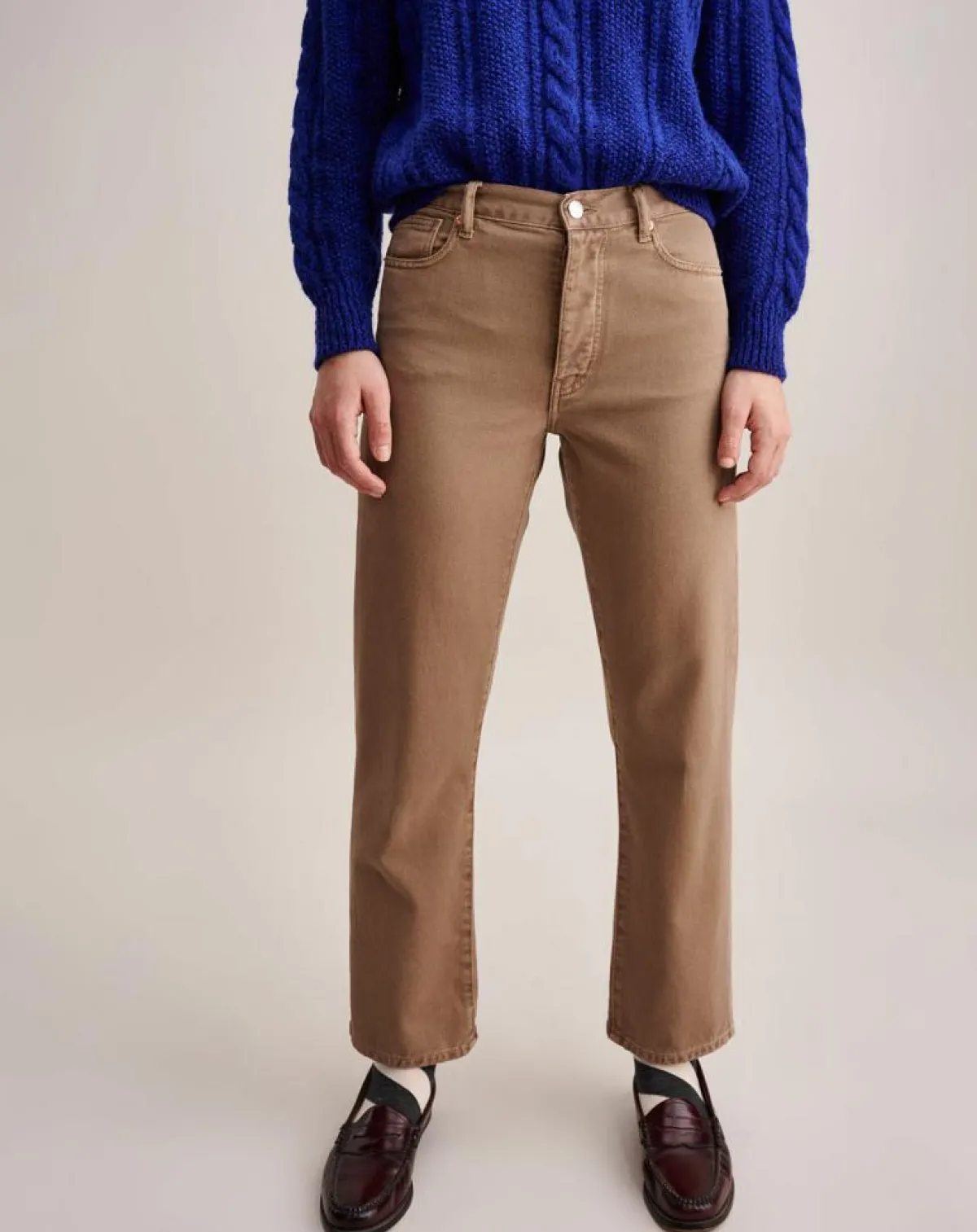 Bellerose Jeans|Jean droit 100% Coton Bio Popeye praline