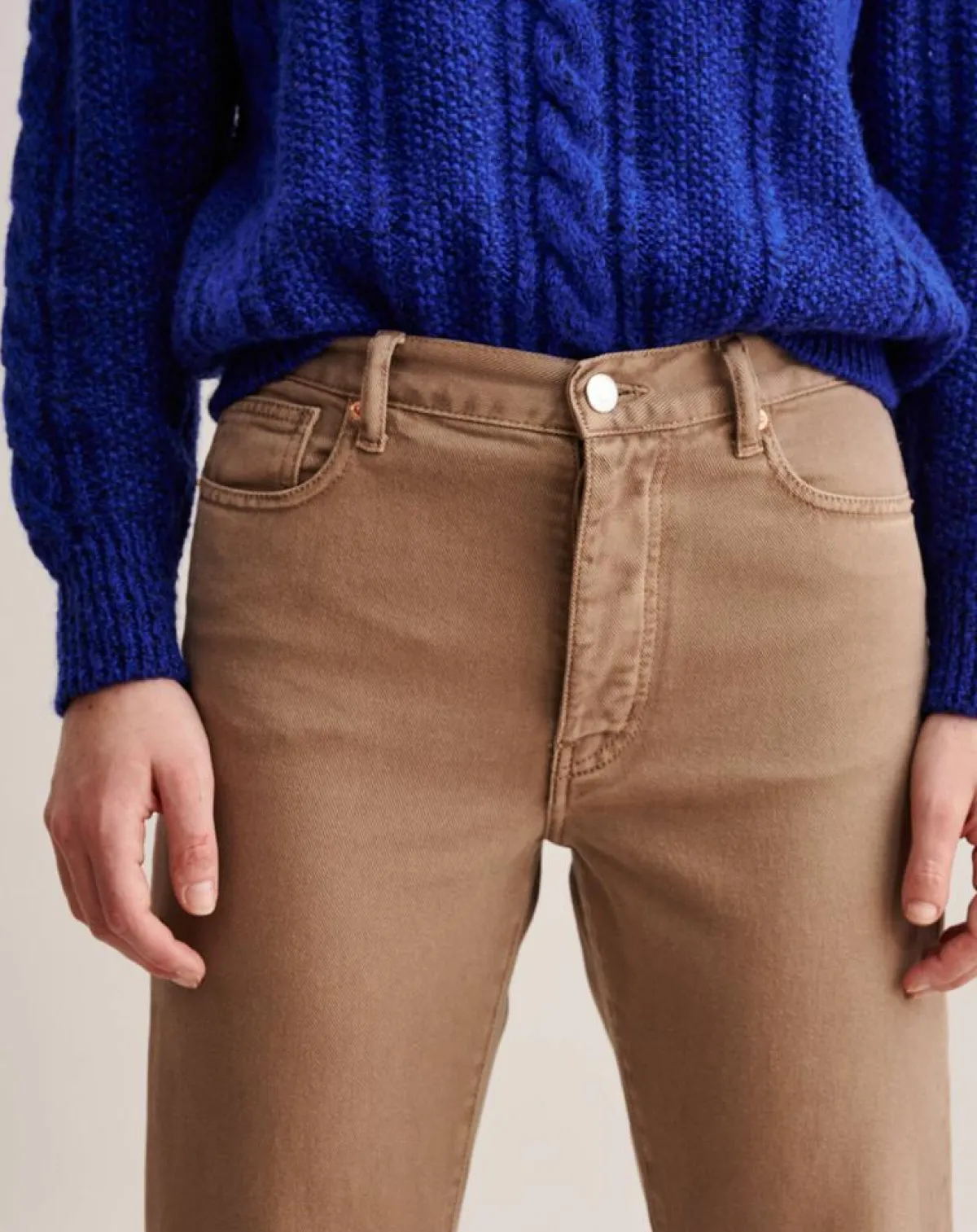 Bellerose Jeans|Jean droit 100% Coton Bio Popeye praline