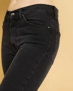 Acquaverde Jeans|Jean droit Chiara noir vintage