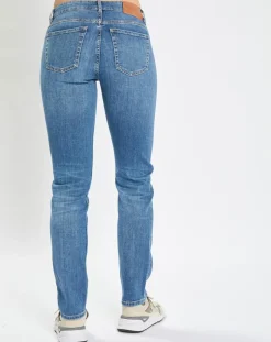 Marc O'Polo Jeans|Jean droit en Coton extensible Alby bleu moyen