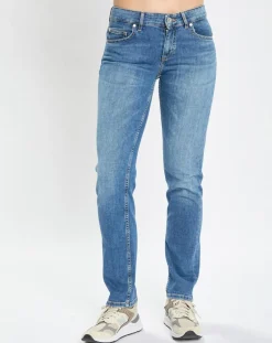 Marc O'Polo Jeans|Jean droit en Coton extensible Alby bleu moyen
