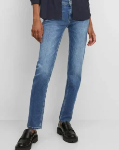 Marc O'Polo Jeans|Jean droit en Coton extensible Alby bleu moyen
