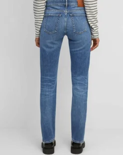 Marc O'Polo Jeans|Jean droit en Coton extensible Alby bleu moyen