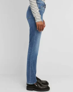 Marc O'Polo Jeans|Jean droit en Coton extensible Alby bleu moyen