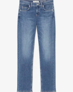 Marc O'Polo Jeans|Jean droit en Coton extensible Alby bleu moyen