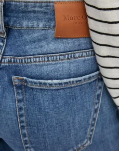Marc O'Polo Jeans|Jean droit en Coton extensible Alby bleu moyen
