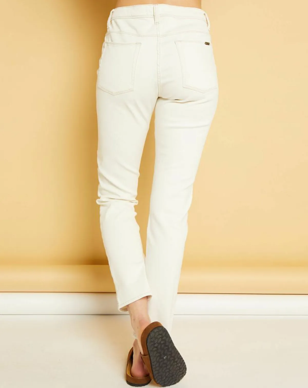 Acquaverde Jeans|Jean droit Gisele sable blanc