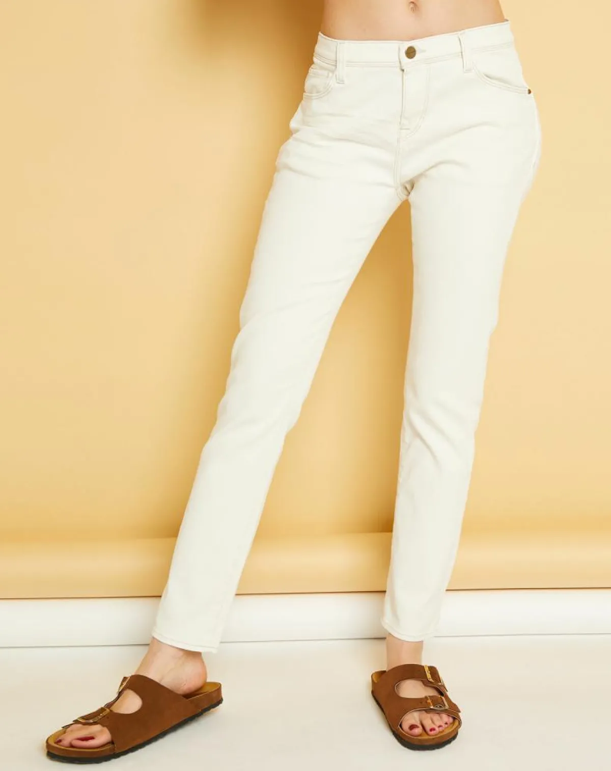 Acquaverde Jeans|Jean droit Gisele sable blanc