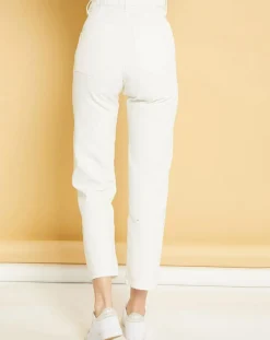 Acquaverde Jeans|Jean droit Natural Marta écru