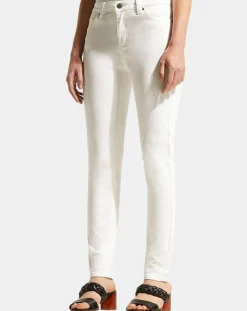 Galeries Lafayette Jeans|Jean en Coton Bio Lslim blanc