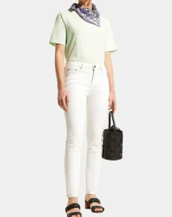 Galeries Lafayette Jeans|Jean en Coton Bio Lslim blanc