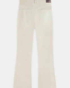 Scotch & Soda Jeans|Jean en Coton Bio mélangé Flare The Kick Cropped écru