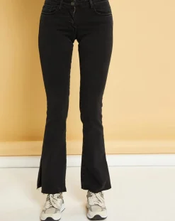 Acquaverde Jeans|Jean flare Natural Laureen black stone