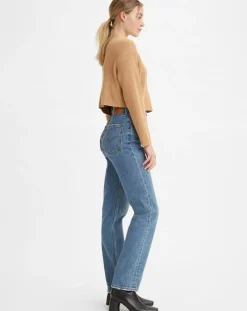 Levi's® Jeans|Jean high slim straight 70's bleu