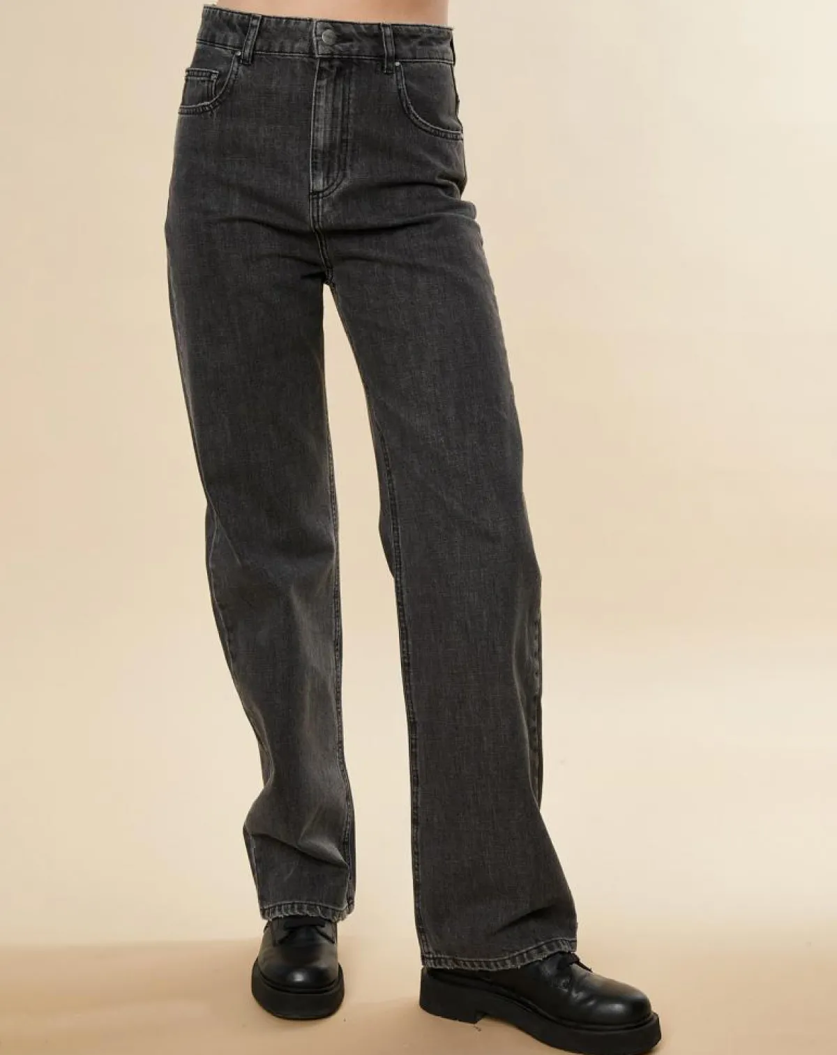 Chloé Stora Jeans|Jean large en Toile de coton Ronda noir
