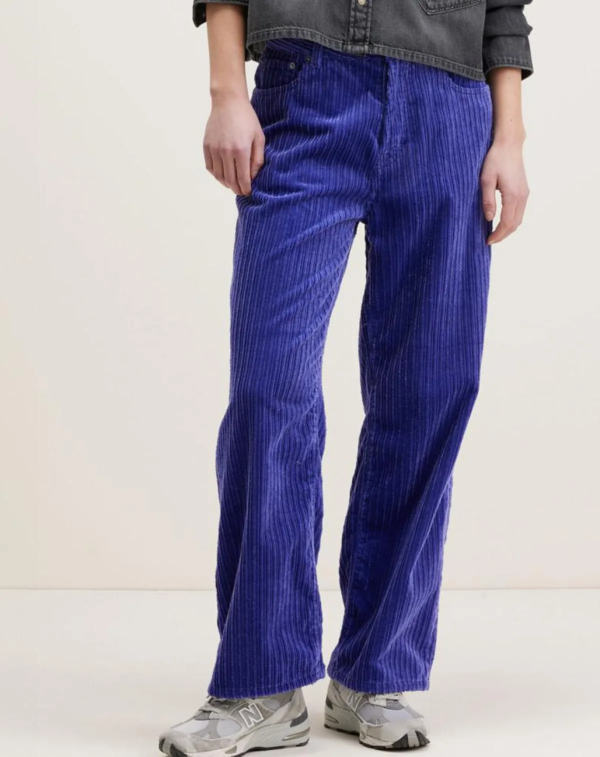 Bellerose Jeans|Jean large en Velours côtelé Paty deep purple