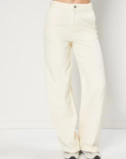 Esprit Jeans|Jean large Wide en Coton mélangé collection EDC by écru