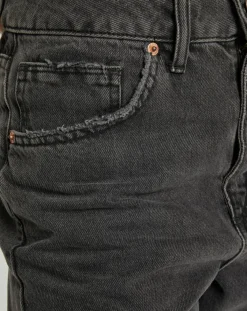 Urban Outfitters Jeans|Jean mom en Toile de Coton délavé noir