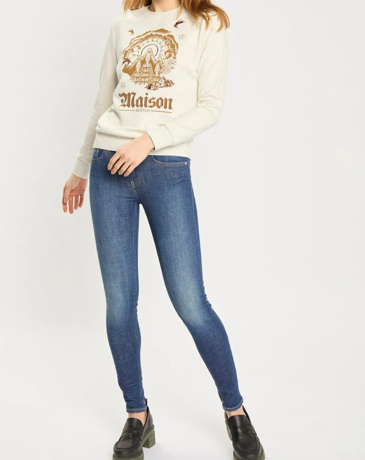 Scotch & Soda Jeans|Jean Skinny Bohemienne Tr bleu foncé