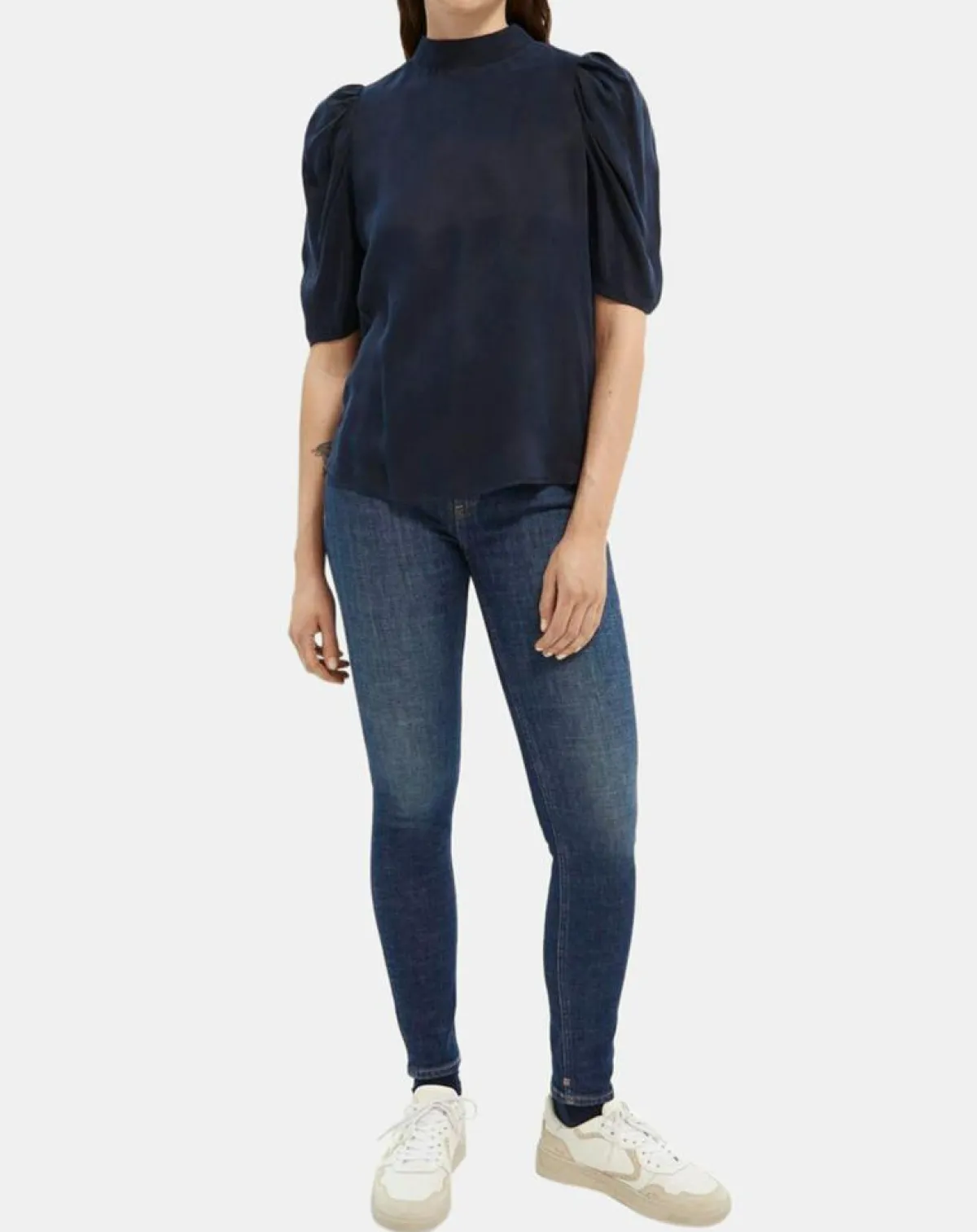 Scotch & Soda Jeans|Jean Skinny Bohemienne Tr bleu foncé