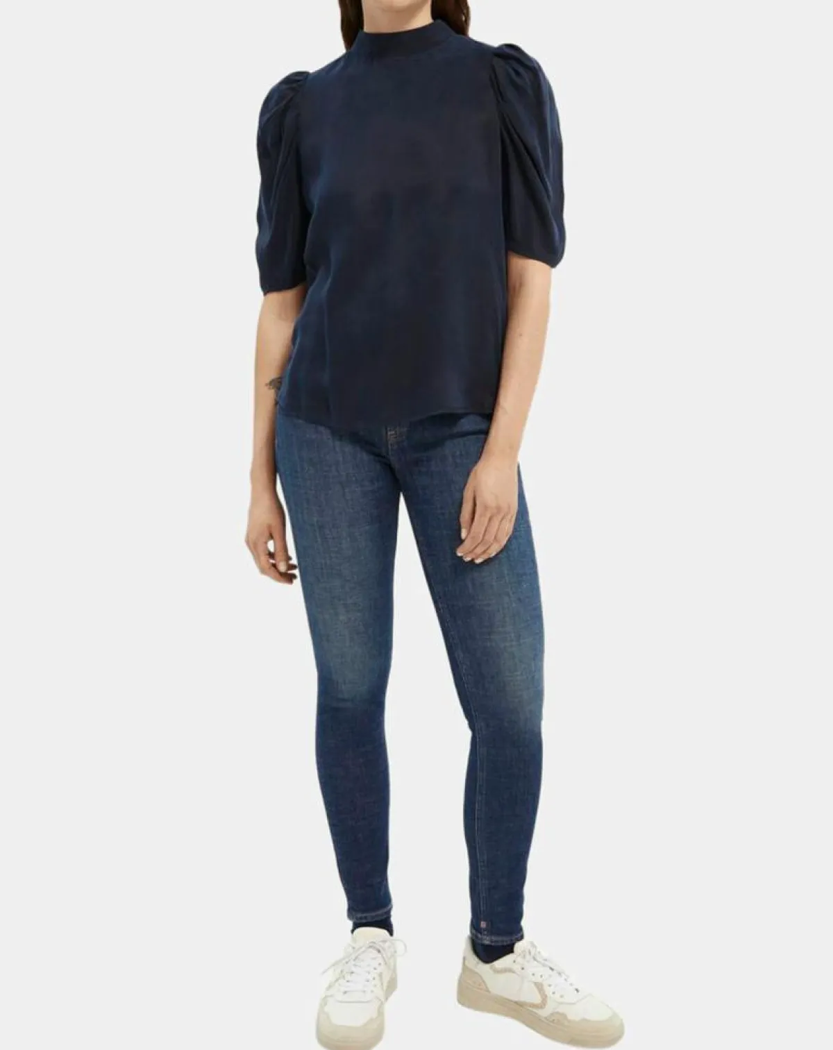 Scotch & Soda Jeans|Jean Skinny Bohemienne Tr bleu foncé