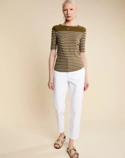 Bellerose Jeans|Jean slim 100% Coton Bio Pam blanc