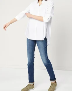 Esprit Jeans|Jean Slim en Toile de coton bleu brut