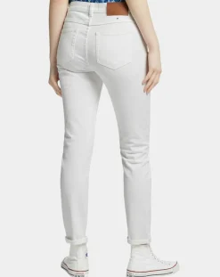 Galeries Lafayette Jeans|Jean Slim en Toile de coton Mina blanc