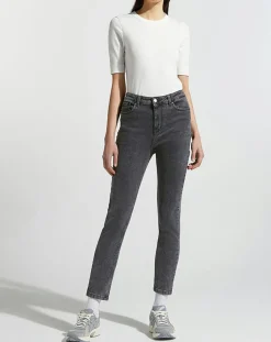 Galeries Lafayette Jeans|Jean Slim gris