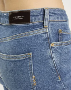 Scotch & Soda Jeans|Jean Slim High Five Taille Haute bleu