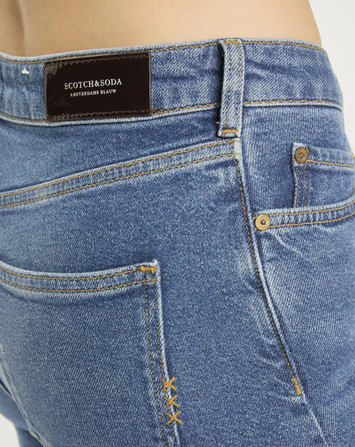 Scotch & Soda Jeans|Jean Slim High Five Taille Haute bleu