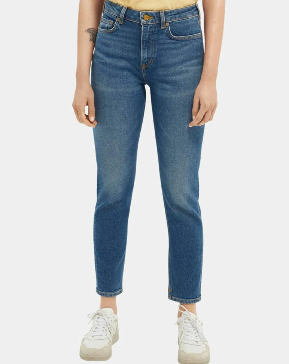 Scotch & Soda Jeans|Jean Slim High Five Taille Haute bleu