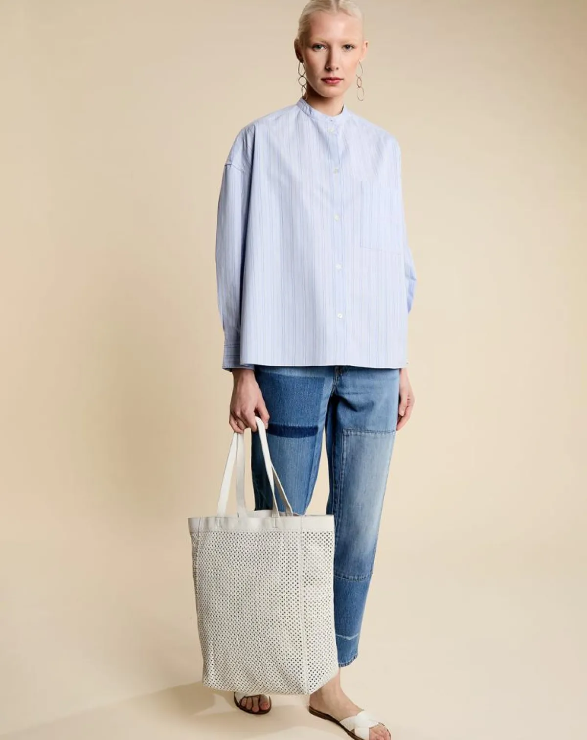 Bellerose Jeans|Jean slim Pam bleu vintage