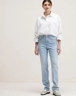 Bellerose Jeans|Jean slim Ping light blue bleach