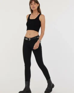Acquaverde Jeans|Jean slim Scarlett noir