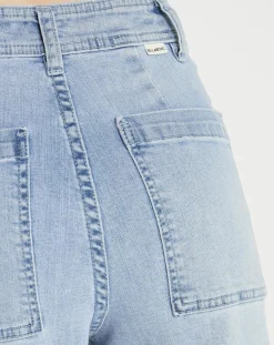 Billabong Jeans|Jean taille haute 7/8 effilé bleu clair