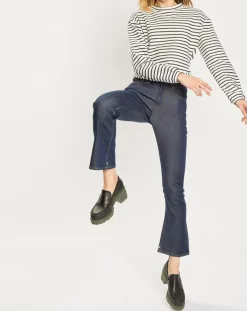Scotch & Soda Jeans|Jean Taille haute Crop Boot bleu foncé