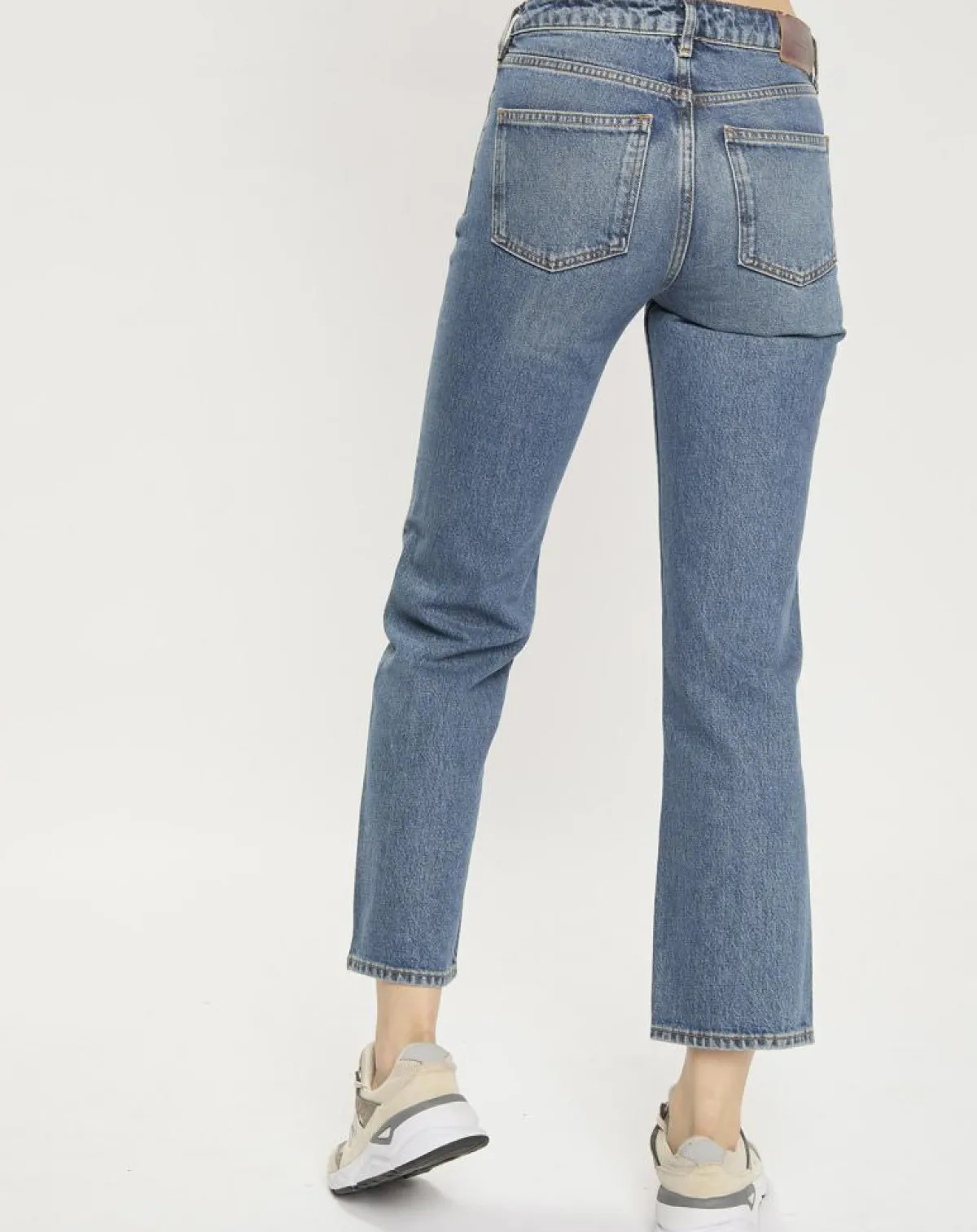 Scotch & Soda Jeans|Jean Taille haute Droit The Sky bleu moyen