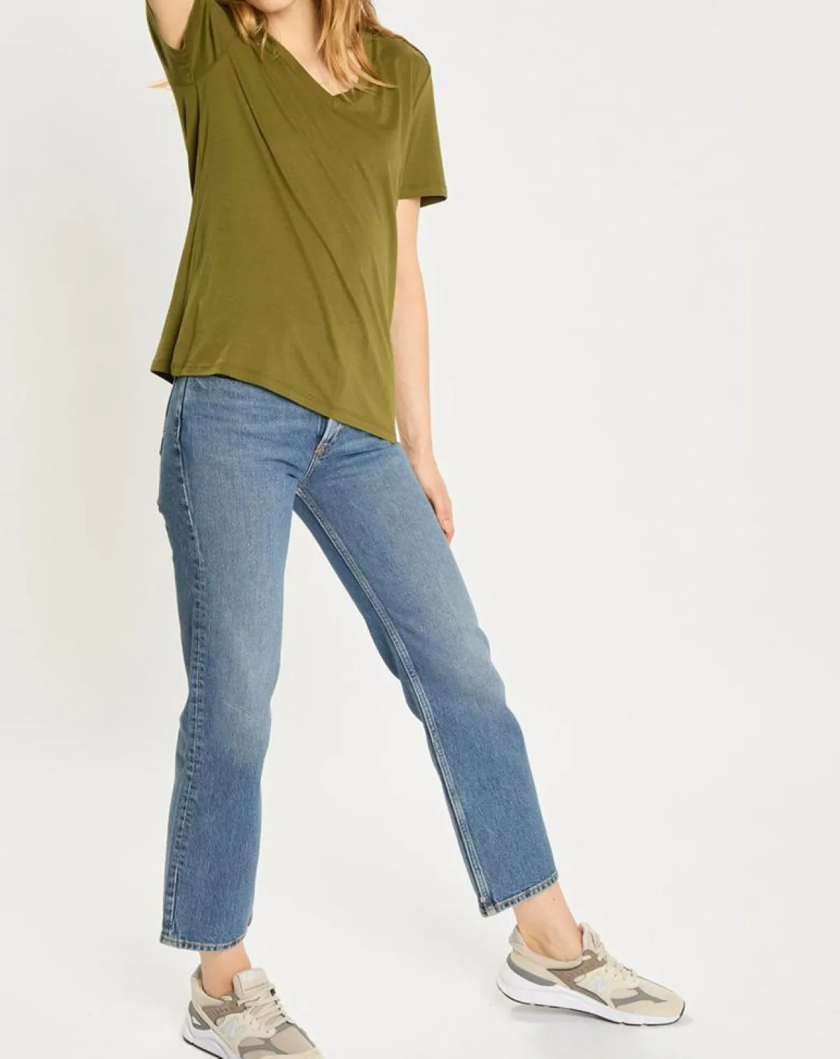 Scotch & Soda Jeans|Jean Taille haute Droit The Sky bleu moyen