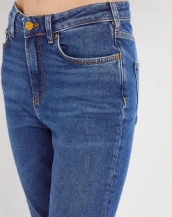 Scotch & Soda Jeans|Jean Taille haute Droit The Sky bleu moyen