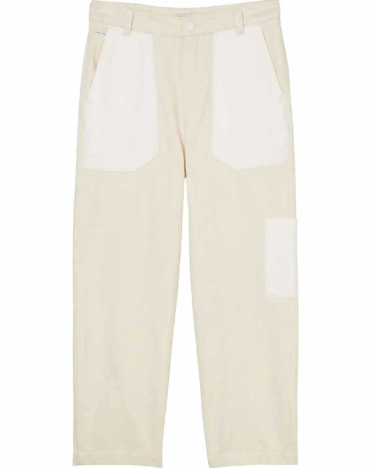 Marc O'Polo Jeans|Jean Taille haute Oversize Patch blanc