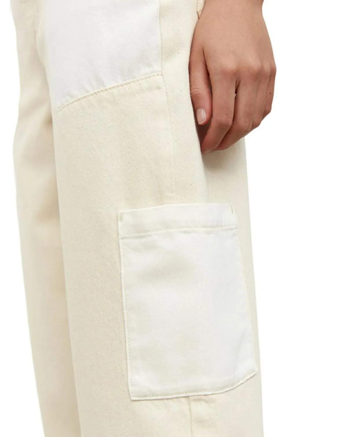 Marc O'Polo Jeans|Jean Taille haute Oversize Patch blanc