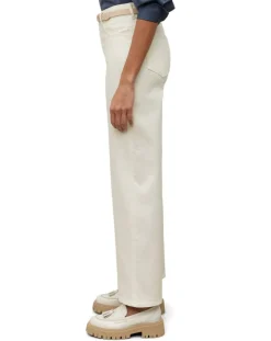 Marc O'Polo Jeans|Jean taille haute Wideleg blanc